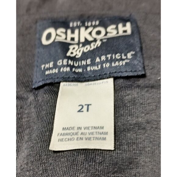 OshKosh B'gosh:  Black Vintage Looking Zip/Snap Button Jacket, Boy Size 2T - Picture 4 of 5